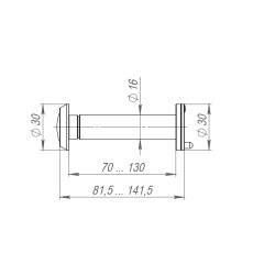 VIEWER 4 DVZ eco 70x130/16 (оптика пластик, угол обзора 180) CP Хром