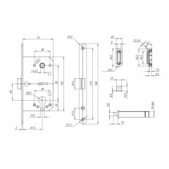 Корпус замка ML85-50 CP (хром)