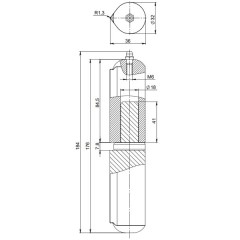 Петля приварная T1/180-32 (d32x180 мм) с маслёнкой