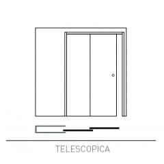 Пенал KIT TELESCOPIC SINGLE 1140x2100мм  сдвигать двухстворчатую раздвижную дверь в одну сторону, (под обрамление)