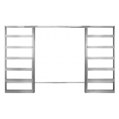 Пенал Eclisse SYNTESIS DOUBLE 600+600x2100мм под отделку ГКЛ для двух раздвижных дверей, (без обрамления проема)