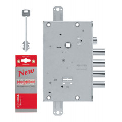 Замок врезной сувальдный с защёлкой NEW CAMBIO FACILE 57.665.48 (тех. упаковка), ключ 44 мм