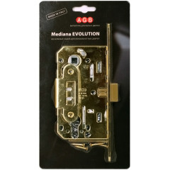 Замок межкомнатный под цилиндр MEDIANA EVOLUTION B01103.50.03.567 с отв. планкой B01000.13 (латунь)