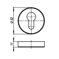 Накладка CYLINDER ET URB BPVD-77 Вороненый никель 2 шт