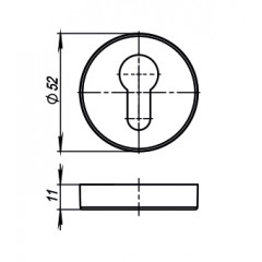 Накладка CYLINDER ET URB SN-3 Матовый никель 2 шт