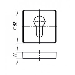 Накладка CYLINDER ET USQ  CP-8 Хром 2 шт