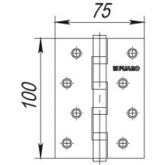 Петля универсальная 4BB/BL 100x75x2,5 CF (кофе) БЛИСТЕР