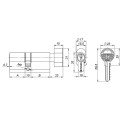 Цилиндровый механизм Fuaro (Фуаро) с вертушкой 100 ZM 80 mm (35+10+35) BP латунь 5 кл.