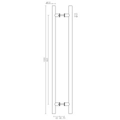 Ручка-скоба FUARO PH-22-25/825-INOX (нержавейка)