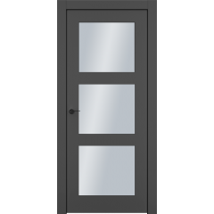 Дверь Офрам КЛАССИКА-33 со стеклом, эмаль черная
