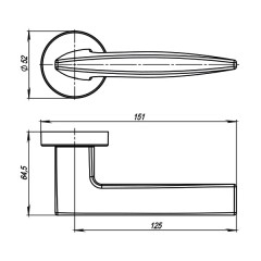 Дверная ручка на розетке Armadillo (Армадилло) SQUID URB9 MWSC-33 Итальянский тисненый