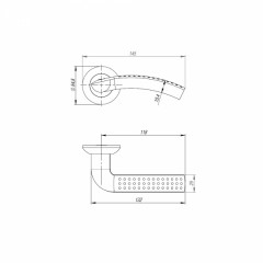 Ручка раздельная R.TL54.LOGICA (LOGICA TL) 130mm SN/CP-3 матовый никель/хром