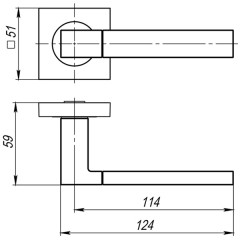 Ручка раздельная K.JK51.FUSION (FUSION JK) BL-24 черный