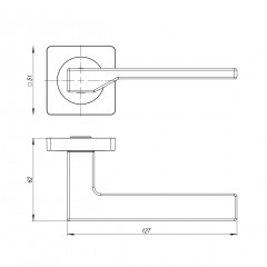 Ручка раздельная K.JK51.LEVEL (LEVEL JK) BL-24 черный