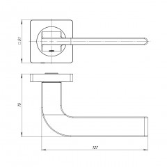 Ручка раздельная K.JK51.SPLINE (SPLINE JK) SSC-16 сатинированный хром