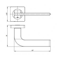 Ручка раздельная K.JK51.SPLINE (SPLINE JK) BL-24 черный