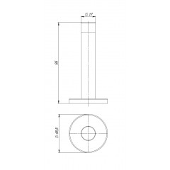 Упор дверной настенный STOPPER/M.15 INOX (нерж. сталь)