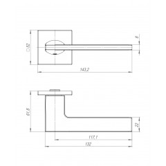 Ручка раздельная K.ARC.Q52.MAIN BL-24 черный