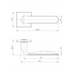 Ручка раздельная K.ARC.Q52.EXTRA BL-24 черный