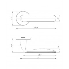 Ручка раздельная R.ARC.R52.EXTRA BL-24 черный