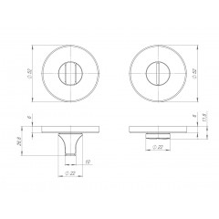 Ручка поворотная BK6.R.ARC.R52 BL-24 черный