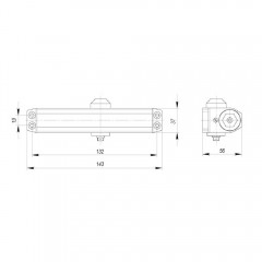 Доводчик дверной DCTR15-60 (TDR-60) 15-60кг AL алюминий