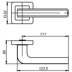 Ручка раздельная K.QR52.NOVA (NOVA QR) BL/GR-24 черный/графит