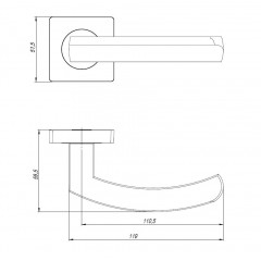 Ручка раздельная K.JK51.SIGMA (SIGMA JK) BL-24 черный