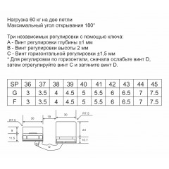 CORONA Скрытая петля CR2.0 SC ХРОМ МАТОВЫЙ